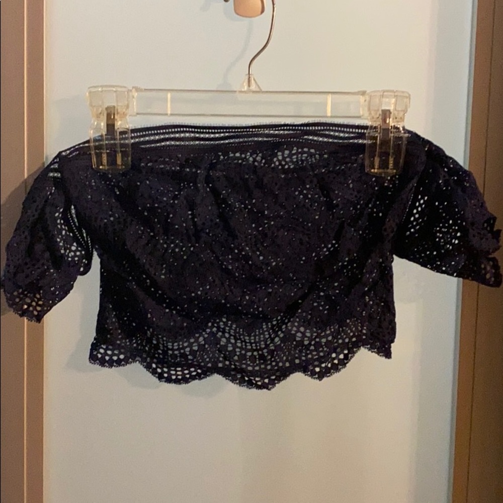 Never worn.  WWOT. Lace crop top.
